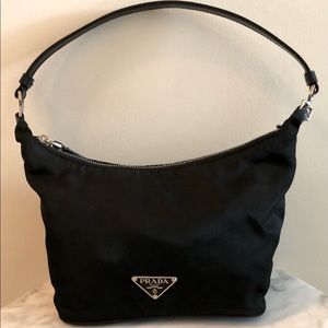 Prada semitracolla bag, nylon hobo bag
